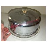 Glass Cake Plate w/ Aluminum Dome Cover