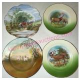 Hand Painted Bavaria & Grindley Plates, Lot of 4