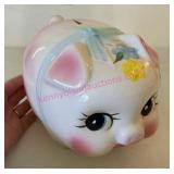 Ceramic Piggy Bank w/ Coins