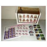 65 US Forever Stamps & 12 Indian Chief Stamps