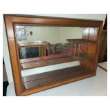 Showers Bros. Wall Shelf w/Mirror & Beaded Trim