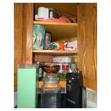 Kitchen Cabinet Contents & Mr. Coffee Coffeemaker