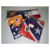 3 Flags Including Impressions & Military
