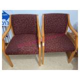 2 Kimball Office Armchairs w/Wood Frames