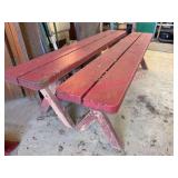Pair Sturdy Redwood Benches Outdoor Seating