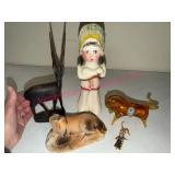 Decorative Animal Figures & Pilgrim Glass Buffalo