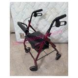Drive Mimi Lite Deluxe Maroon Walker w/Seat