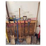 7 Garden Tools: Spades Forks & Cultivator