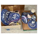 Blue Willow China Plates, Cups & Serveware