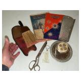 Ephemera, Tray, Brush & Metalware Assortment