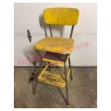 Yellow Cosco Metal Kitchen Step Stool Chair