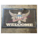 1970-80s Eagle Welcome Door Mat Rubber