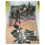 43pcs Rogers Stainless Flatware & Misc Utensils