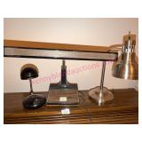 3 Desk Lamps: Metal, Wood & Plastic Elements