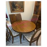 Home Chair Co. Dining Table w/4 Cane Back Chairs