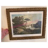 Corot Bridge of Narni Print in Antique 19x23 Frame