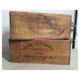 (2) Old Austin Powder Co. Explosives Wood Boxes