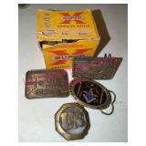Western Super-X 20 Gauge Shells & 4 Belt Buckles