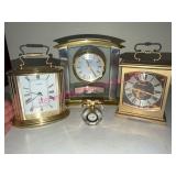 4 Quartz Desk Clocks: Howard Miller, Danbury, More