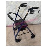 Drive Medical Blue R800BL Folding Walker w/ Seat
