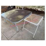 Metal Outdoor Coffee Table & Side Stand