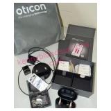 Oticon Hearing Aids w/Charging Case & Accessories