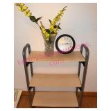3-Tier Metal & Wood Shelf Unit