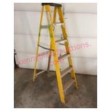 Louisville 6ft Yellow Ladder w/Broken Leg Repair