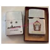 2 Zippo Lighters USS Midway & Fighter Squadron 21