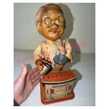 Charley Weaver Bartender Tin Battery Operated Toy