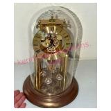 S. Haller Anniversary Clock w/Glass Dome & Key