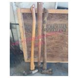 Axe, Maul & Sledge Hammer Lot, Mixed Handles