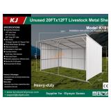 UNUSED 20FTx 12FT Steel Livestock / Car / ATV Shed