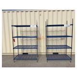 School Surplus: (2)pc- 4FT Steel Rack w/ 4 Shelves