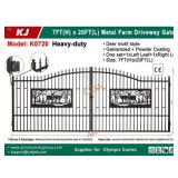 UNUSED 20FT Bi-Parting GalvanizedMetal Gate w/Deer