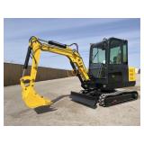 UNUSED AGT 25HP Kubota Diesel Excavator w/CAB