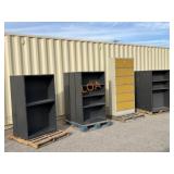 (9)pcs:  Steel Cabinets w/ Shelves