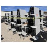 School Surplus: (6)pc -12FT Folding Tables w/Seats