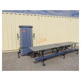 School Surplus: (2)pc -12FT Folding Tables w/Bench