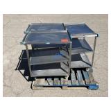 (3)pcs- Lakeside SS Kitchen Carts- C