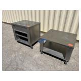 (2)pc- SS Rolling Kitchen Carts