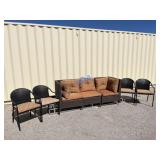 (7)pc -Outdoor Patio Love Seat / Chairs w/Cushions