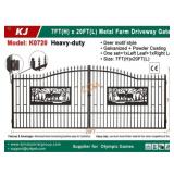 UNUSED 20FT Bi-Parting GalvanizedMetal Gate w/Deer
