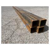 (4)pcs - UNUSED 3'x3'x30FT (3/16') Steel Tubing