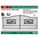 UNUSED 20FT Bi-Parting GalvanizedMetal Gate w/Deer