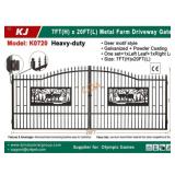 UNUSED 20FT Bi-Parting GalvanizedMetal Gate w/Deer