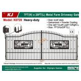 UNUSED 20FT Bi-Parting GalvanizedMetal Gate w/Deer