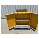 (2)pc- Steel Yellow Wall Cabinet,Steel Tan Cabinet