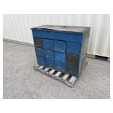 Military Blue Metal Parts Bin