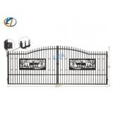 NEW 20FT Bi-Parting Galvanized Steel Gate w/ Deer